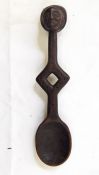 A congolese emba tribe witch doctors medicine spoon, 29cm