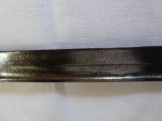 World War I 1907 pattern bayonet, presented to Sir James Stevenson KGB on completion of two