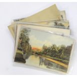 One case of assorted cards, mainly British topographical, Northumberland, Leicestershire,