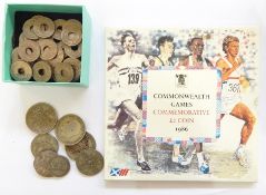 1986 commonwealth games commemorative £2 coin in folder, quantity of West African coinage and