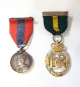 Territorial Efficiency medal dated 1956 with Imperial Service Medal named to " Christina Catherine