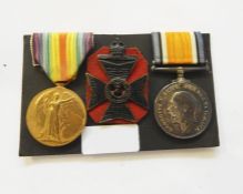 WWI War medal and Victory medal named to " R-20889, PTE. L. MATTHEWS. K.R.RIF. C.". Leonard Matthews