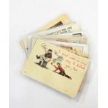 Three boxes of assorted postcards