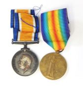 WWI War Medal and Victory medal named to " 8167. PTE. R.P. Robinson. W. LAN. R." Private Robinson