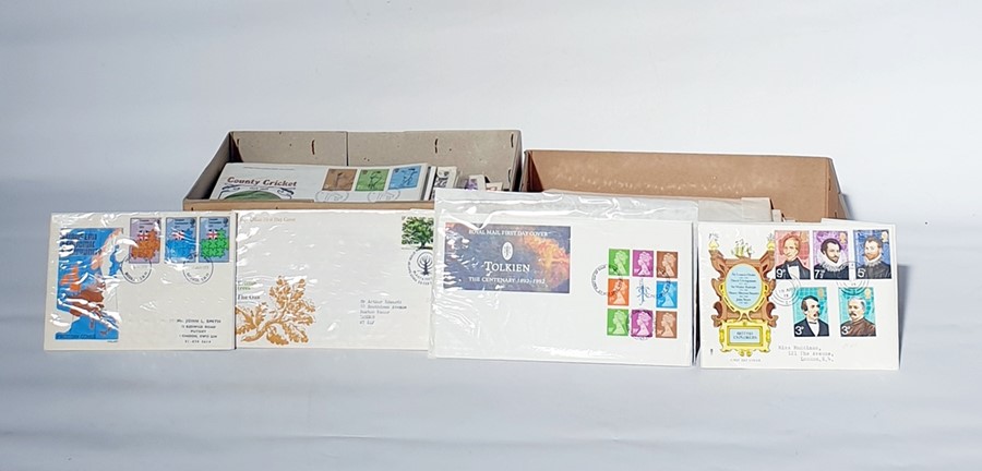 Two boxes of over 100 Queen Elizabeth II First Day Covers  (2 boxes)