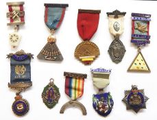 Eleven silver Masonic Medals, hallmarked various dates