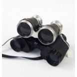 Quantity of pairs of binoculars, field glasses, a pair of Goerz Stabilett opera glasses, a Nikon
