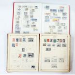 Seven albums and two stock books including Scott international postage stamp album, circa 1930