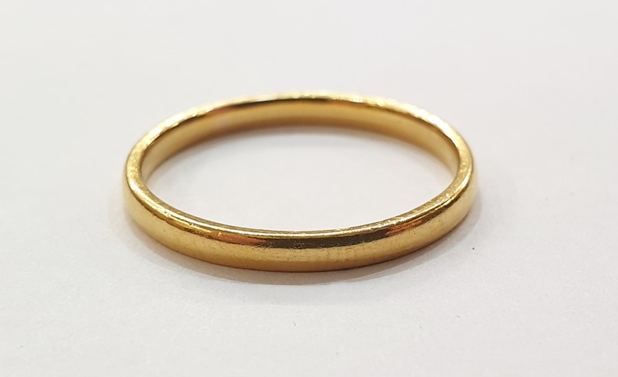 22ct gold wedding ring, 2.3g approx