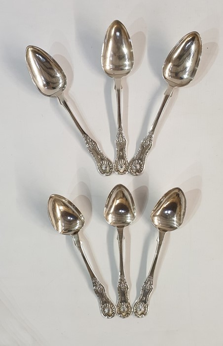 Set of six Georgian Kings pattern tablespoons, Glasgow 1825, maker John Mitchell, 14oz approx.