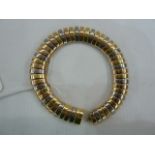 Cartier 18K three-colour gold lunette-link bracelet, no DQ0532, 750 mark, 55g