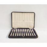 Set of 12 George V silver-handled afternoon tea knives, Sheffield 1918 by Allen & Darwin