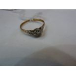 18ct gold solitaire diamond ring set single claw-set stone with small diamonds to the shoulders (