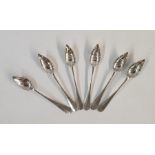 Set of six silver grapefruit spoons, Sheffield 1914, weight 5oz approx.Condition Report.