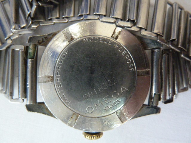 Gents mid-twentieth century Omega stainless steel wrist watch with subsidiary seconds dial, two Oris - Image 3 of 4