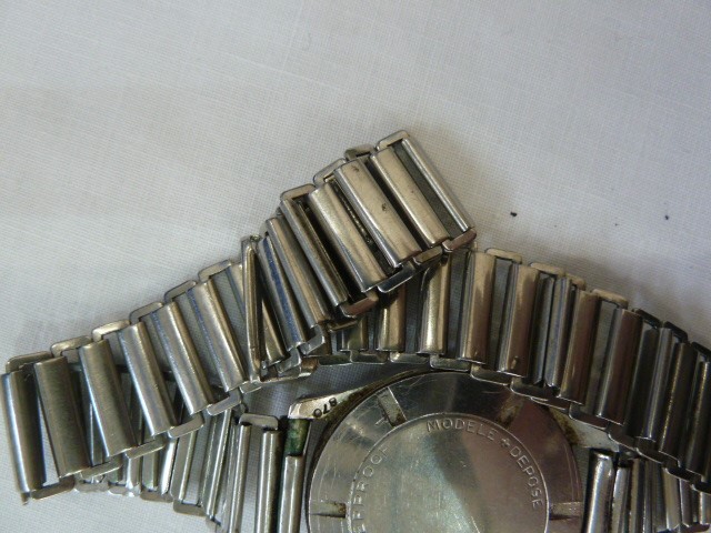 Gents mid-twentieth century Omega stainless steel wrist watch with subsidiary seconds dial, two Oris - Image 4 of 4