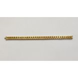 18ct gold Cartier bracelet of pointed horseshoe shaped links, no.915554, 35.4g total approx