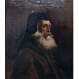 Late 18th/early 19th century continental school Oil on canvas Half-length portrait of a bearded