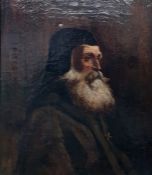 Late 18th/early 19th century continental school Oil on canvas Half-length portrait of a bearded