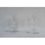 Pair of airtwist glass candlesticks, 17.5cm high (2)  Condition Reportno visible damage or defects