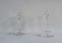 Pair of airtwist glass candlesticks, 17.5cm high (2)  Condition Reportno visible damage or defects