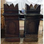 Two late 19th/early 20th century composite stone chimney pots (2)