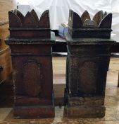 Two late 19th/early 20th century composite stone chimney pots (2)