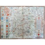 Aurelius Ambrose Map of Wiltshire (framed and glazed)