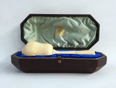 Ivory turned gavel in fitted case, Elkington & Co, 17cm long  Condition ReportMarks on the ivory -