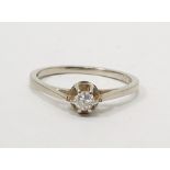 18ct white gold solitaire diamond ring, claw set stone, 0.15ct approx  Condition ReportWeight is 3g