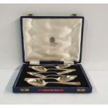 Set of six 20th century silver teaspoons, (possibly fruit/grapefruit spoons) Sheffield 1962 by