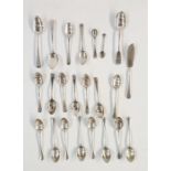 Quantity of silver tea and coffee spoons, various patterns and dates, weight 10oz approx.