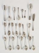 Quantity of silver tea and coffee spoons, various patterns and dates, weight 10oz approx.