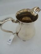 20th century baluster-shaped cream jug with scroll handle, baluster body, on circular foot,