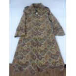Alexon 'Youngset' by Alannah Tandy tapestry coat 1970's, front zip fastening, half belt and belt/