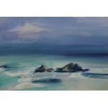 Mary Stork Watercolour  Coastal scene, signed lower left, 18.5cm x 25.5cm  Condition ReportNo