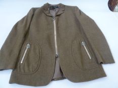 Pierre Cardin tweed wool 1970's men's casual jacket, front zip fastening with large ring pull and