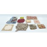 Quantity of 1920's, 30's, 40's and 50's handkerchiefs, scarves, etc (1 box)