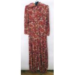 Eight 1970's jumpsuits including wool paisley labelled 'Harriet of London' elasticated at the ankle,