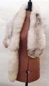 Long double-sided Arctic fur stole and various mink tippets