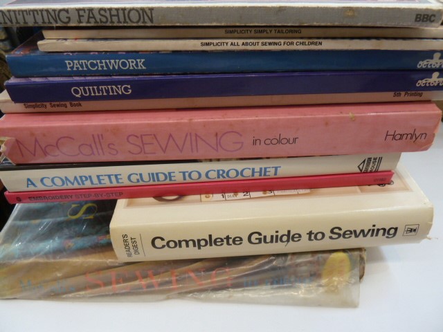 Collection of books on Fashion, Embroidery, Knitting, Shawls, etc and a  Winnie the Pooh poster - Image 3 of 5