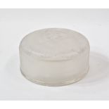 Lalique frosted glass Genevieve powder pot and cover of cylindrical form 10cm diameterCondition