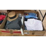 Quantity of gentleman's accessories and clothing including a straw boater labelled 'Bennetts,