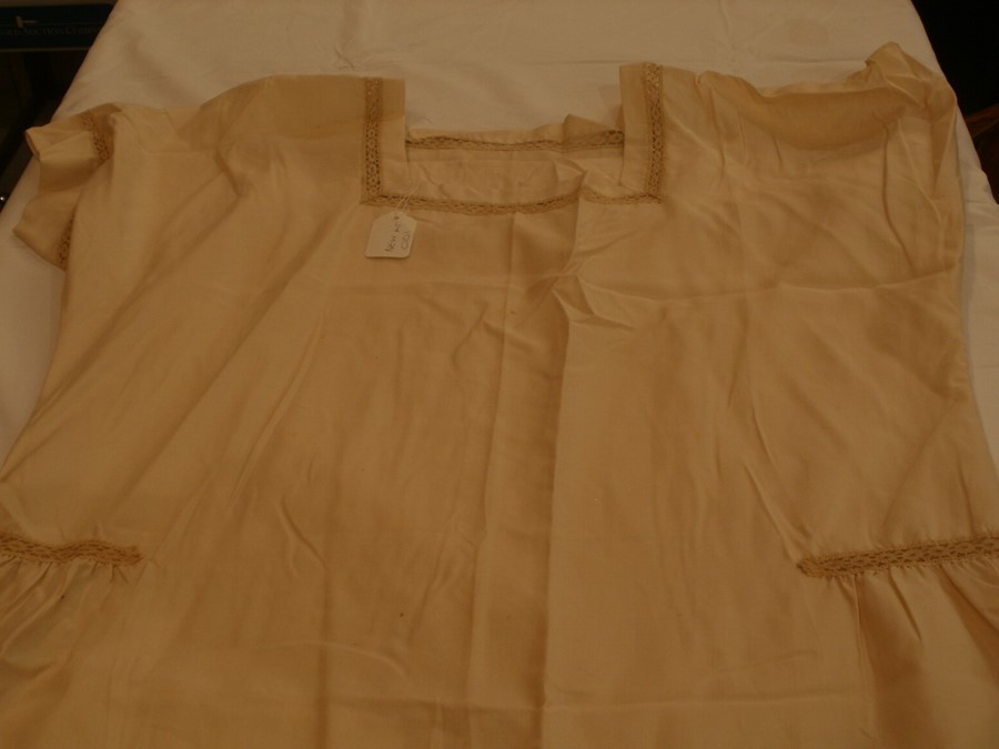 Quantity of Victorian clothes including a satin skirt with bodice trimmed with later decoration, a - Image 6 of 10