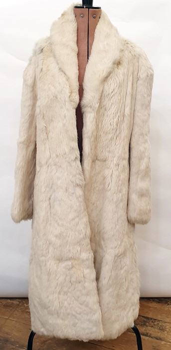White coney full-length coat and a vintage cream cape (2)