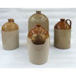 Four stoneware bottles to include a bottle marked Joseph Bowden, Wine & Spirit Merchant,