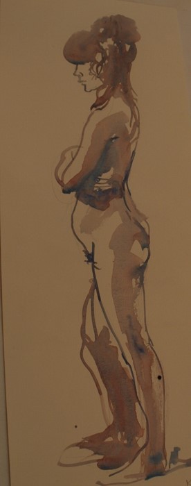 Assorted pictures and prints to include pastel of nude study by Lucy Elizabeth Brock (1927-2018) ( - Image 3 of 5