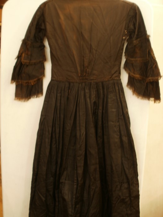 Quantity of Victorian clothes including a satin skirt with bodice trimmed with later decoration, a - Image 2 of 10