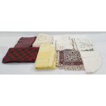 Quantity of damask table linen and other table mats and napkins (1 box)