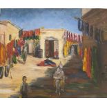 W.G. Scott-Brown 'Bill' (1897-1987) Acrylic on canvas Dyers' souk Marrakech, unsigned and